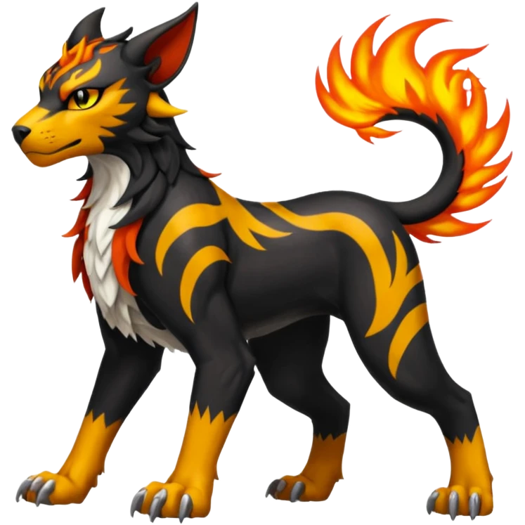 Houndoom-Tigress-Luxray-Trico-Gryphon-fusion (full body) emoji