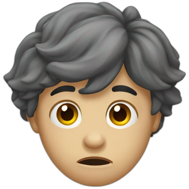 Stressed student due to studies emoji