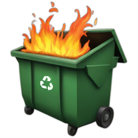 dumpster fire emoji