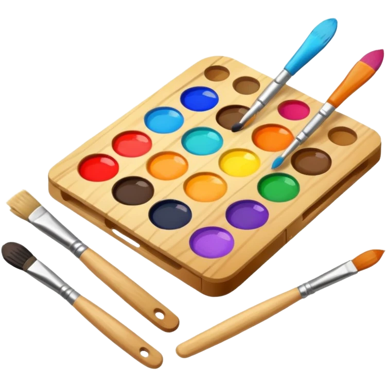Palette with brushes emoji