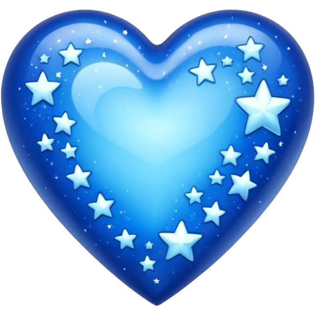 can you make an blue heart with stars and sparkles emoji