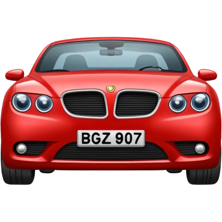 Make a car number plate say this BGZ9007 and make the car there to emoji