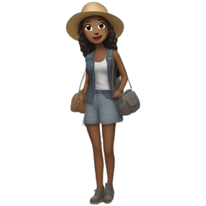 Travel girl in Paris emoji