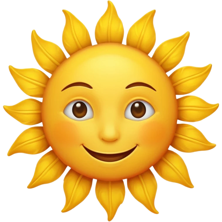 Sun emoji with emotions emoji