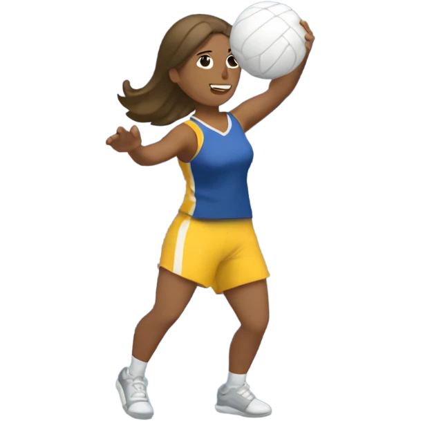 Mujer rematando un balón de vóleibol  emoji