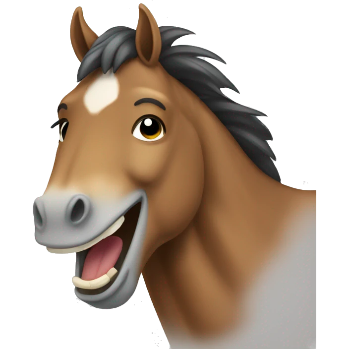 horse laughing  emoji
