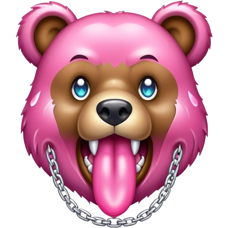 bear tongue with diamond chains emoji