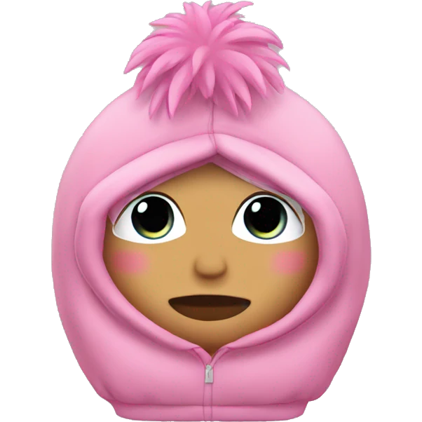 pink palm puff hoodie  emoji