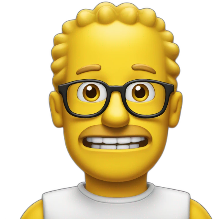 simpsons comic nerd guy emoji
