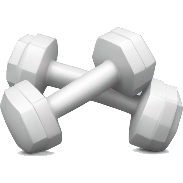 white dumbbells  emoji
