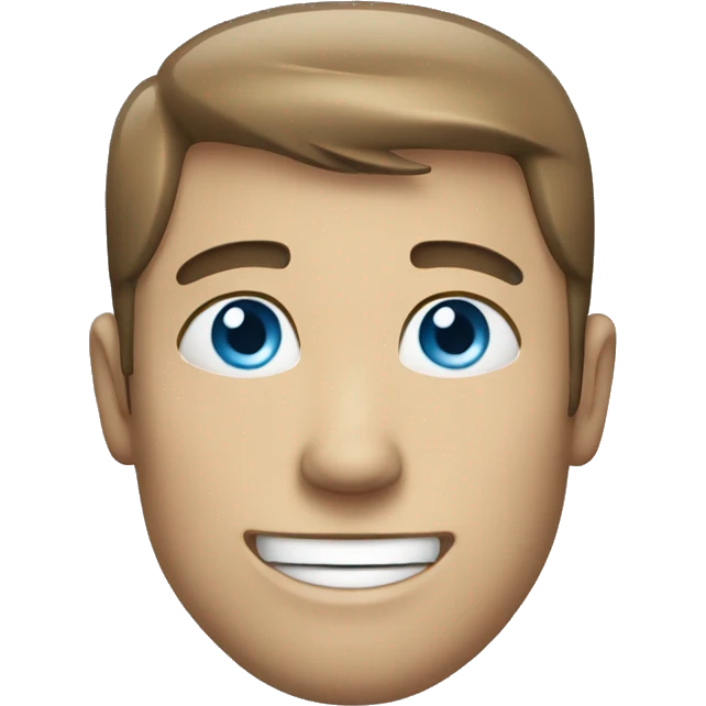 Smiling blue-eyed man emoji