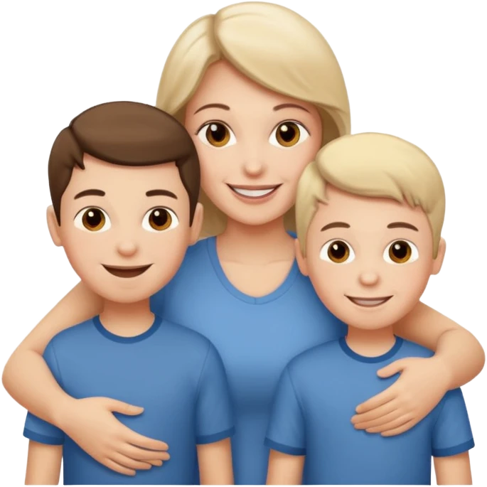 Mom and boys brothers emoji