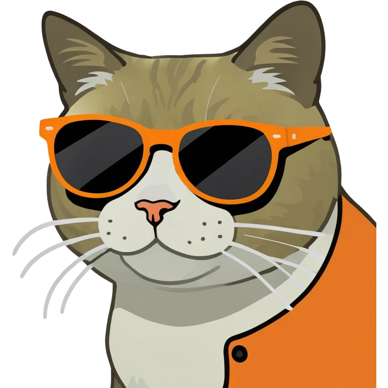 Cat with sunglasses emoji
