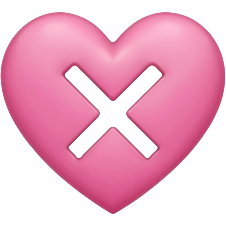 un coeur rose barré emoji