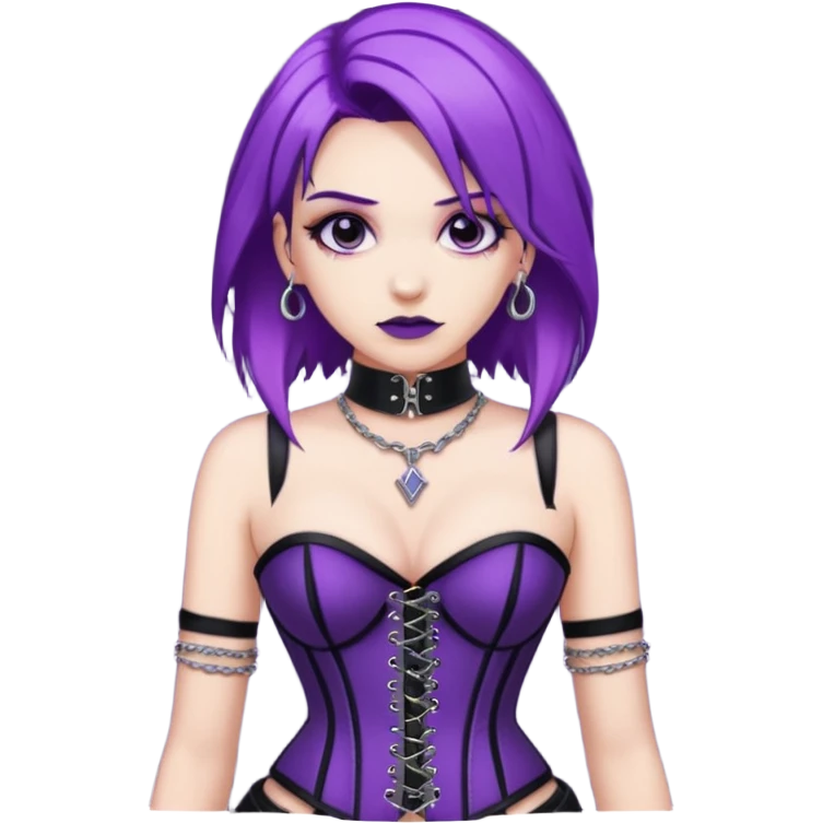 my nickname on the discord server is Little VIper, i have purple hair and an alt/goth style so like corsets and black with silver chains. i want a animated emoji with the text "'Lil Viper Mad" emoji