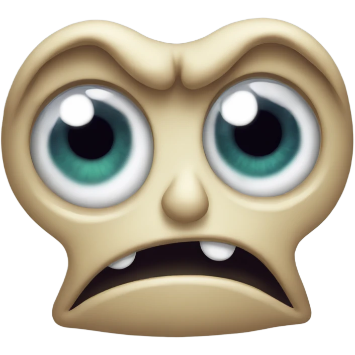 a one eye monster crying emoji