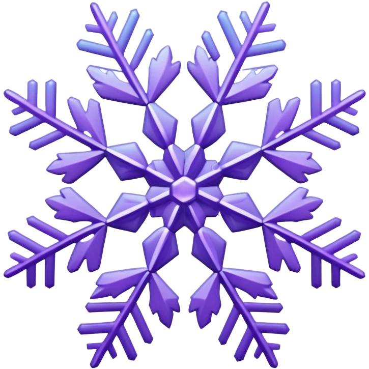 Pastel violet gradients snowflake  emoji