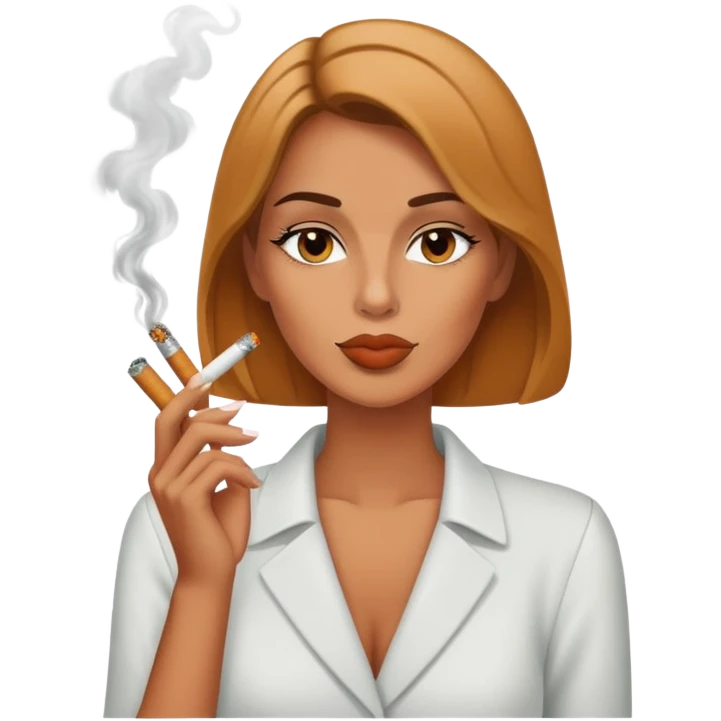 woman smoking a cigarette emoji
