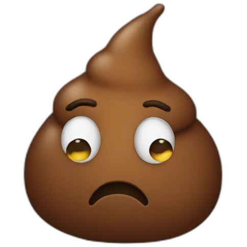 Sad poop emoji