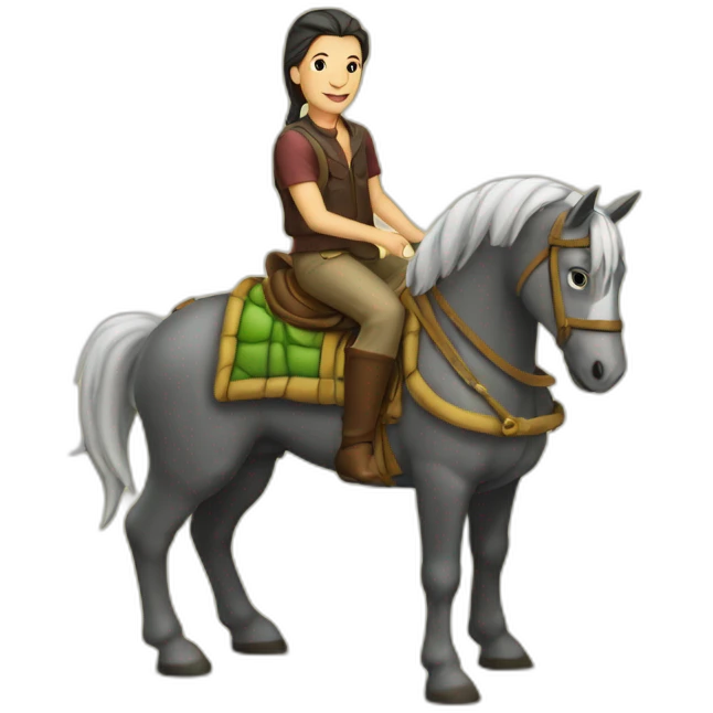 cheval sur tortue emoji