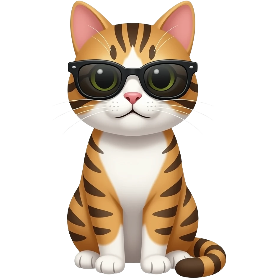 Cat wearing sunglasses emoji