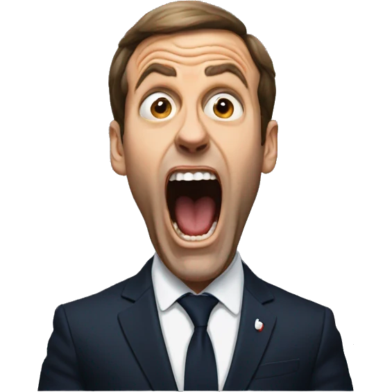 macron scream  emoji