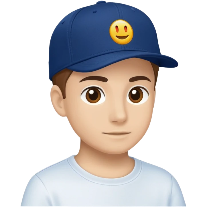 cap with a simple logo on the front panel emoji