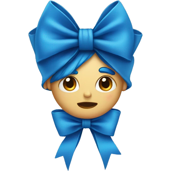 Blue bow emoji