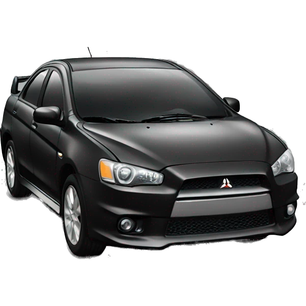 Hamster on Mitsubishi lancer black  emoji