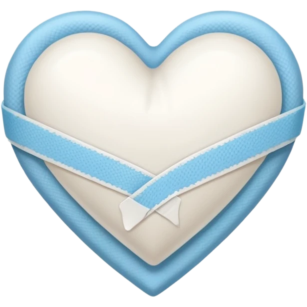 white heart with a bandage emoji