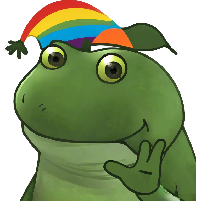 Smiling rainbow emoji