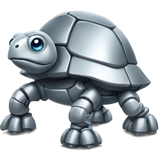 robotic silver turtle emoji