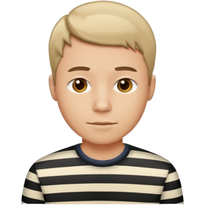 male in stripped shirt emoji