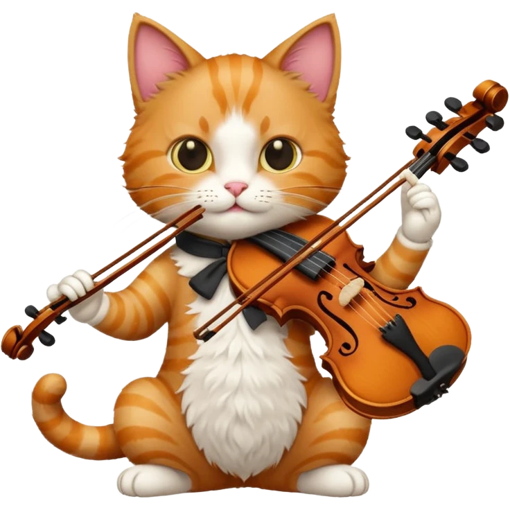 Gato con violín  emoji