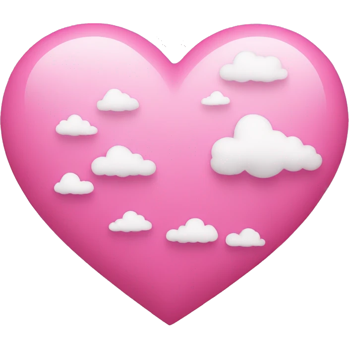 pink heart with clouds emoji