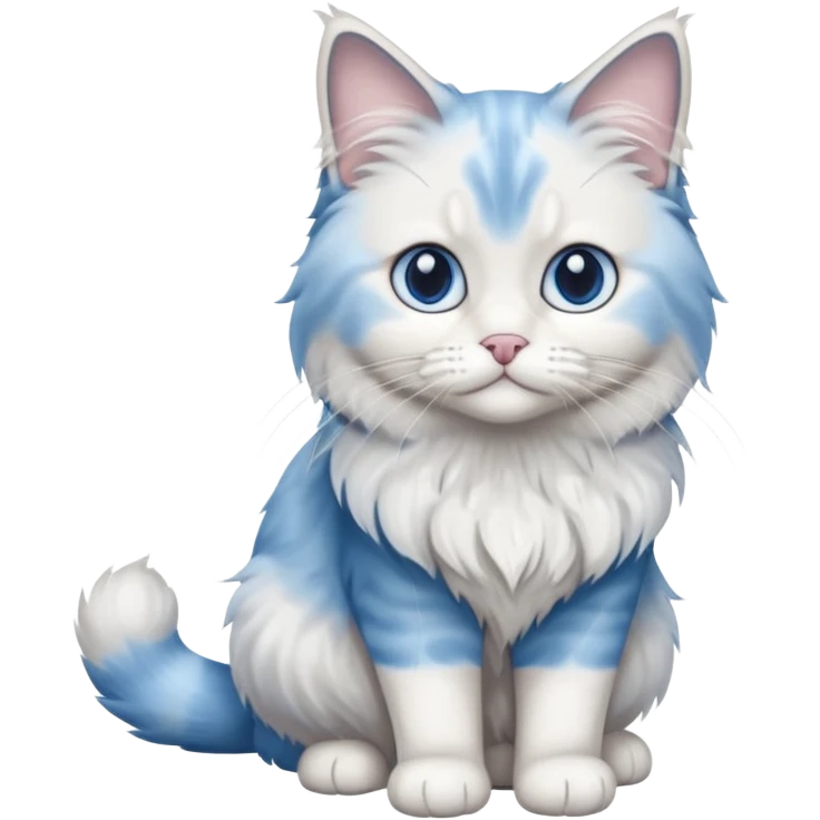 Full body Blue white ragdoll cat  emoji