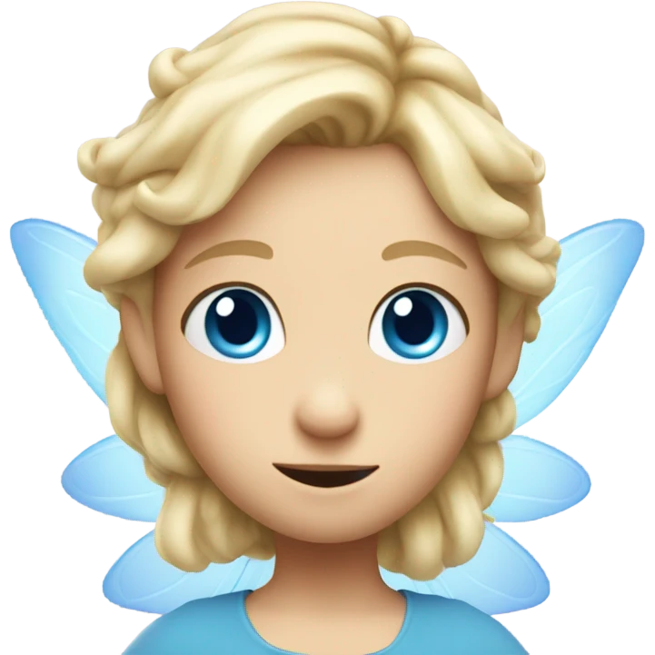 Tiny blonde hair, blue eyed fairy is awake! emoji