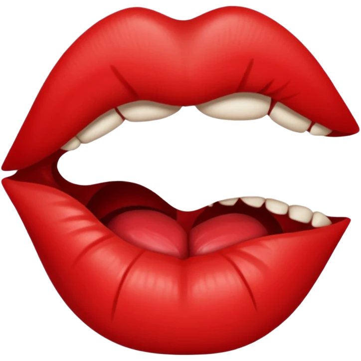 گاز گرفتن لب emoji