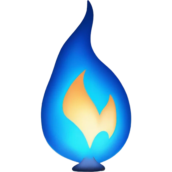 Blue flame emoji