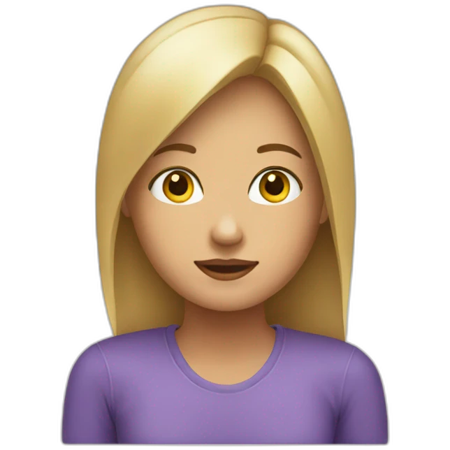 girl on the computer monitor emoji