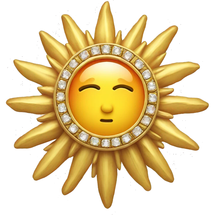 a sun emoji making a jewel emoji