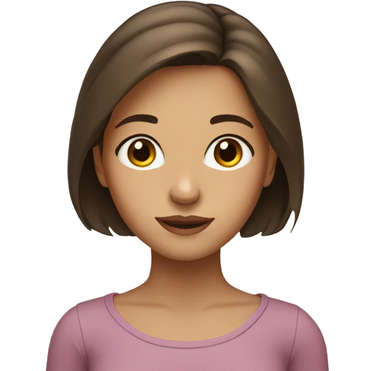 girl with brown eyes and brown hair emoji