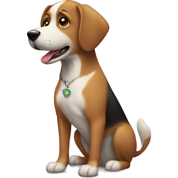 Perro con pájaro emoji