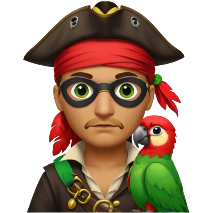 pirate and parrot emoji