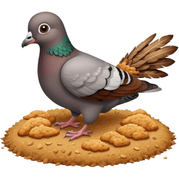 breadcrumbs been eaten by a pigeon emoji