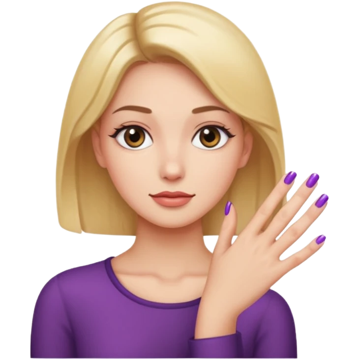 Side eye face with hands with manicure  emoji