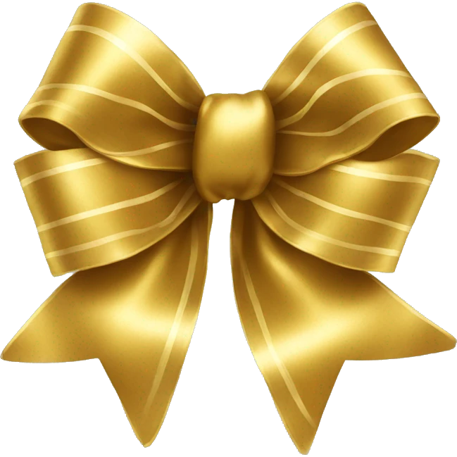 Gold Christmas bow  emoji