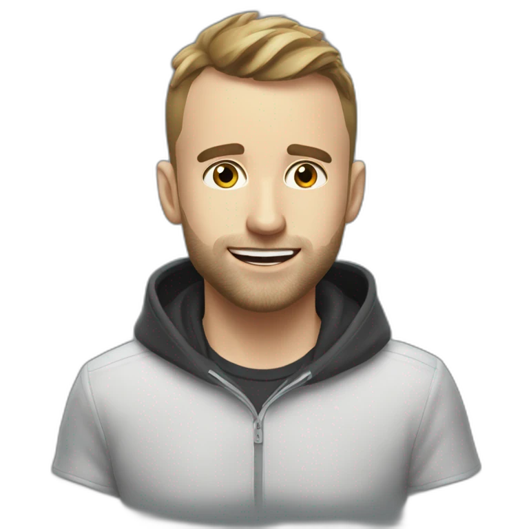Squeezie qui regarde une télé emoji
