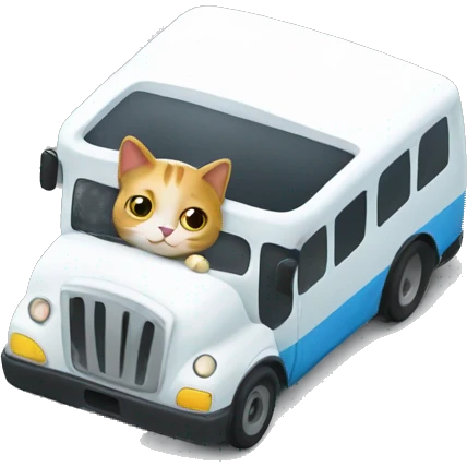 Cat driving a bus emoji