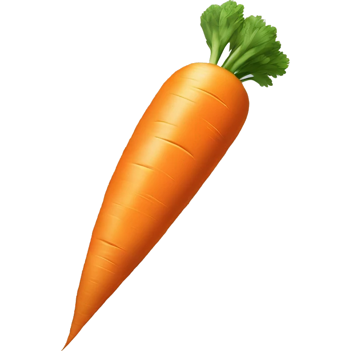 a carrot flying like a rocket emoji